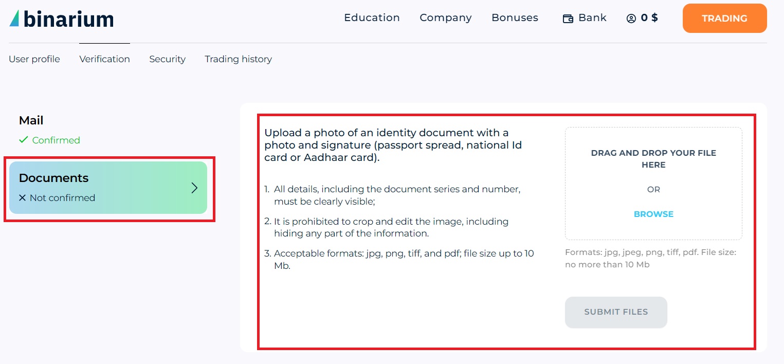 Processus de vérification de compte Binarium 2026 : comment compléter facilement le KYC