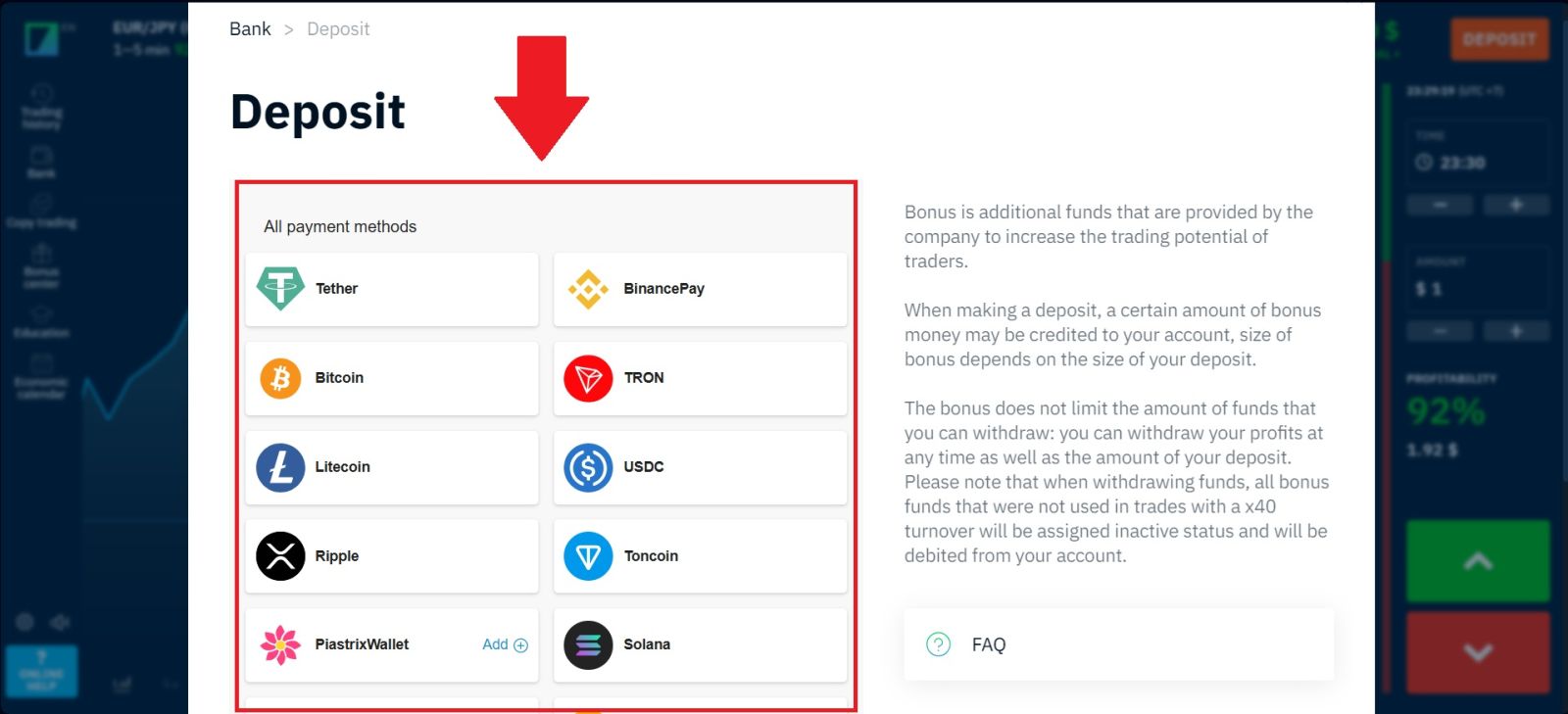 Учебное пособие по депозиту Binarium 2026: быстрый и простой процесс пополнения