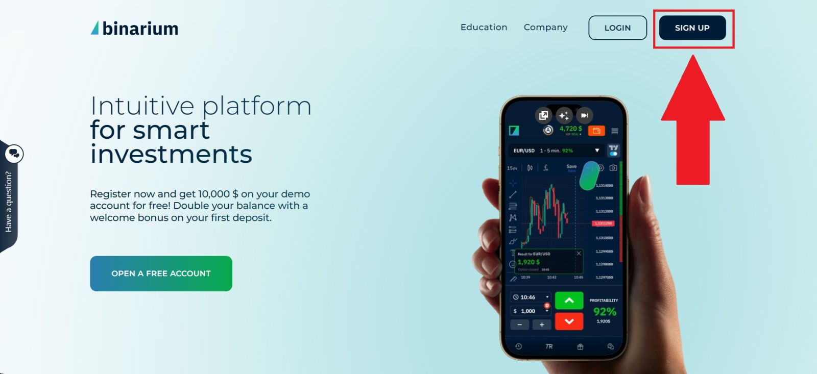 Registro rápido de Binarium 2026: cómo abrir una cuenta en minutos
